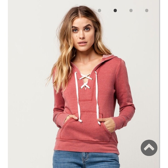 Full Tilt Tops - Full Tilt Lace Up Women’s Hoodie